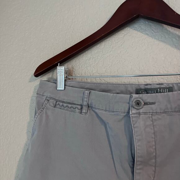 Garnet Hill Organic Cotton Straight Leg Khaki Chino Pant Grey 12 - Picture 4 of 10